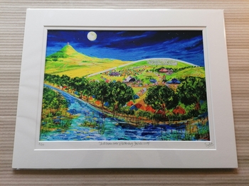 Full Moon over Glastonbury Festival